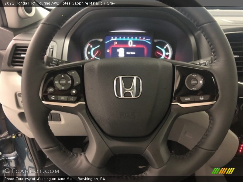Steel Sapphire Metallic / Gray 2021 Honda Pilot Touring AWD