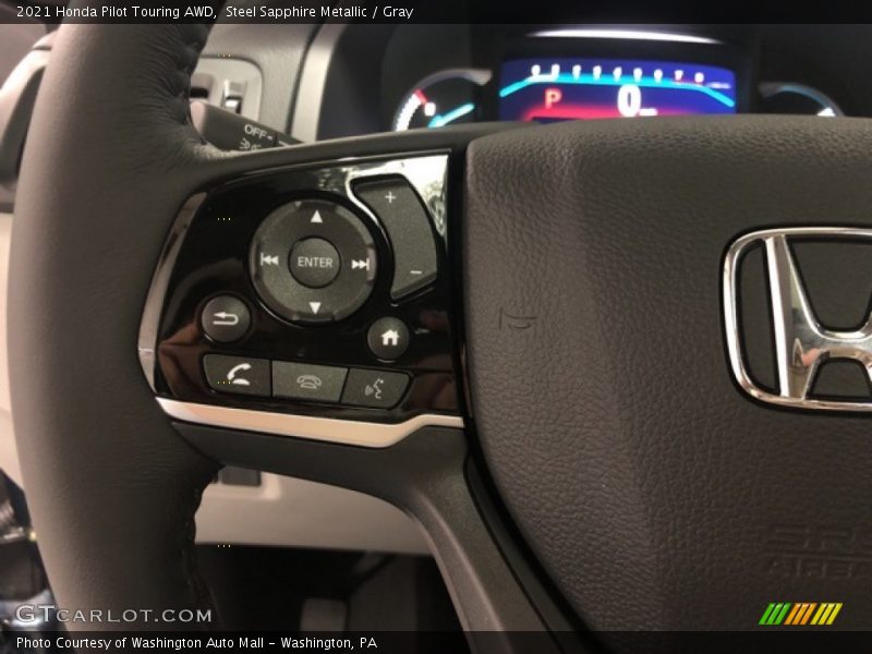 Steel Sapphire Metallic / Gray 2021 Honda Pilot Touring AWD