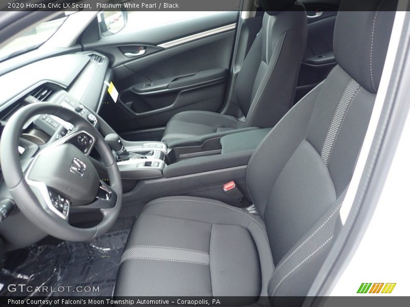 Platinum White Pearl / Black 2020 Honda Civic LX Sedan