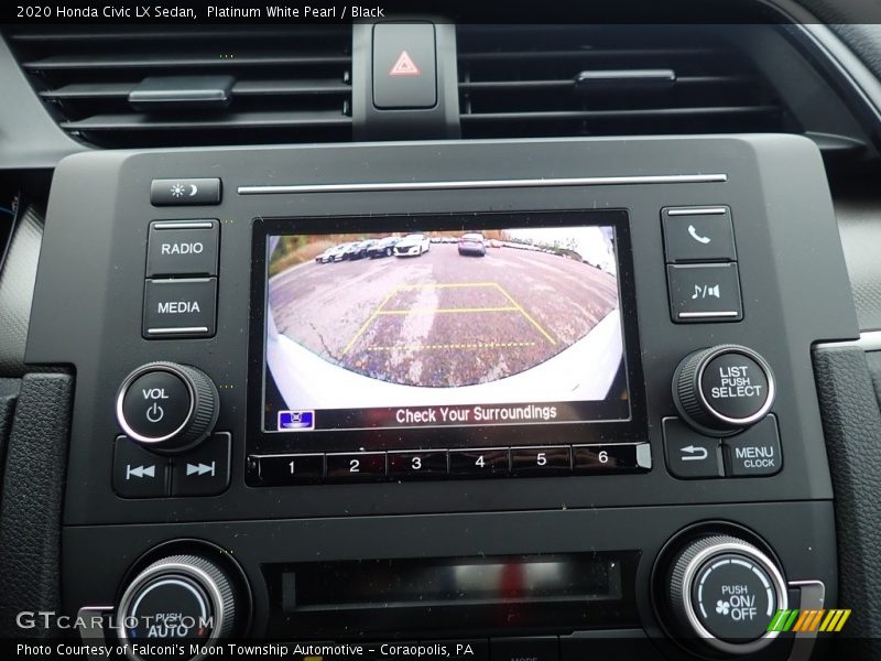 Platinum White Pearl / Black 2020 Honda Civic LX Sedan