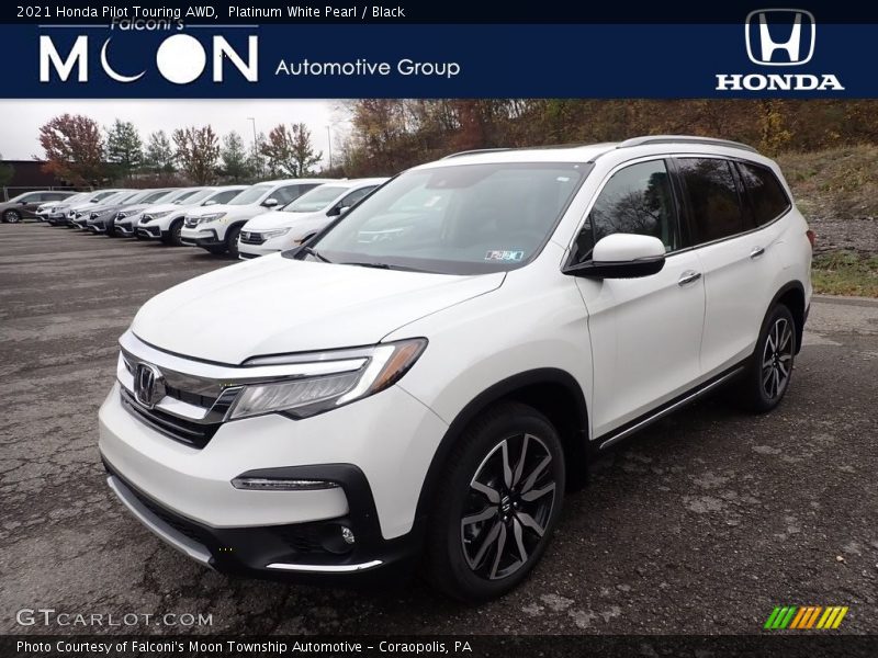 Platinum White Pearl / Black 2021 Honda Pilot Touring AWD