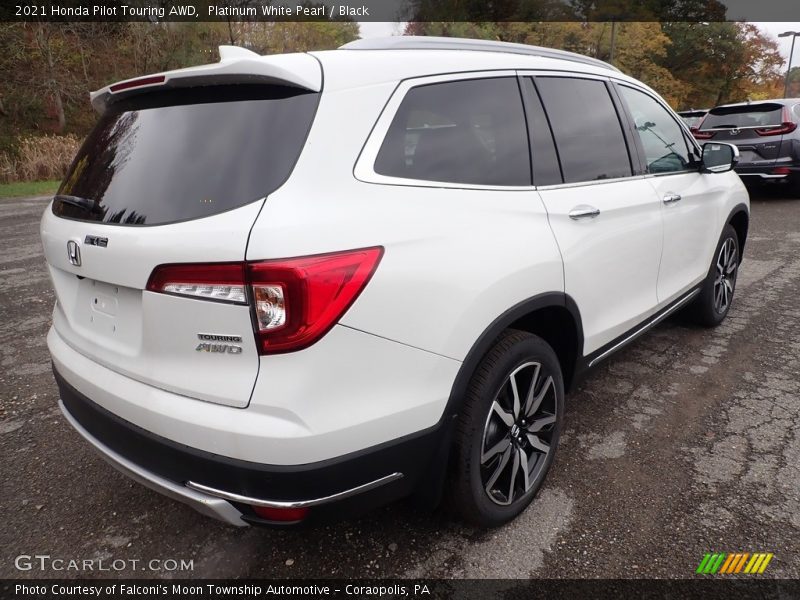 Platinum White Pearl / Black 2021 Honda Pilot Touring AWD