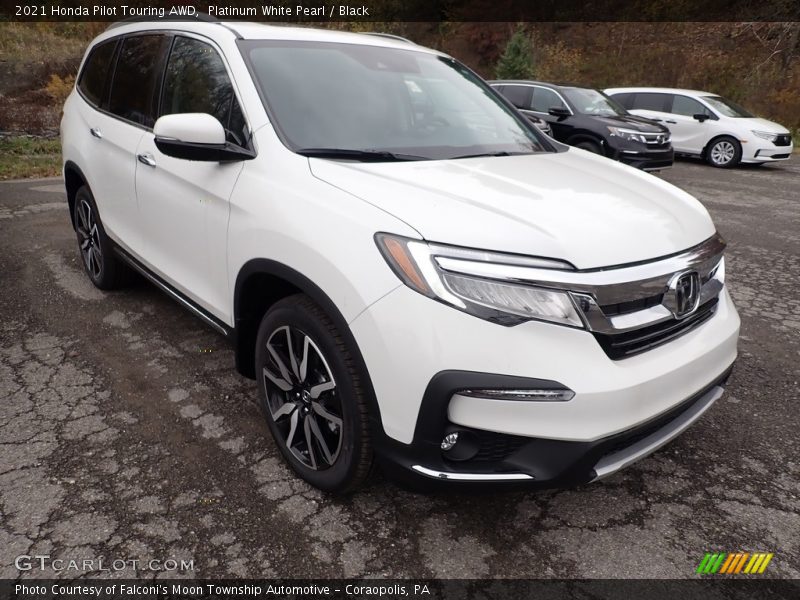 Platinum White Pearl / Black 2021 Honda Pilot Touring AWD