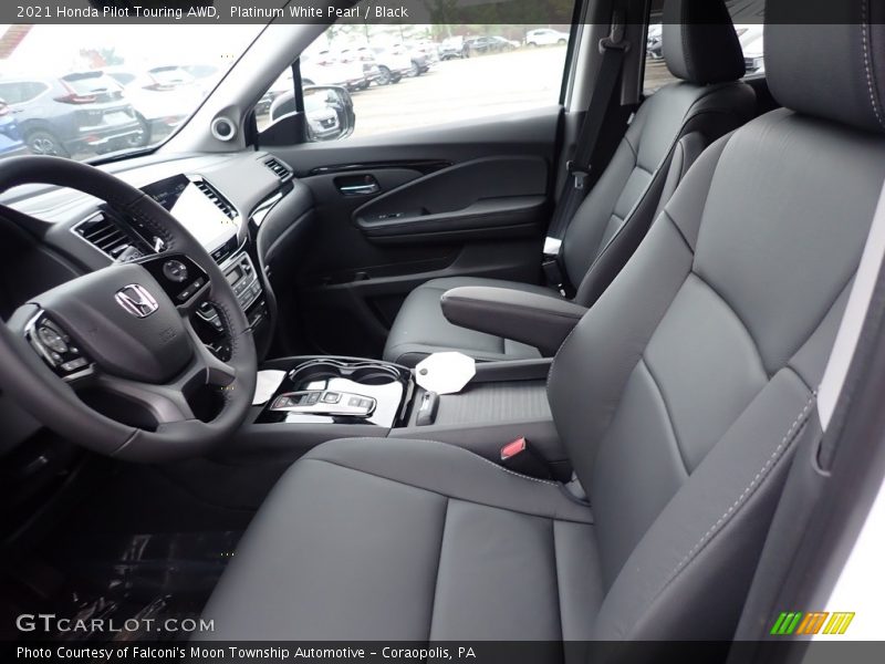 Platinum White Pearl / Black 2021 Honda Pilot Touring AWD