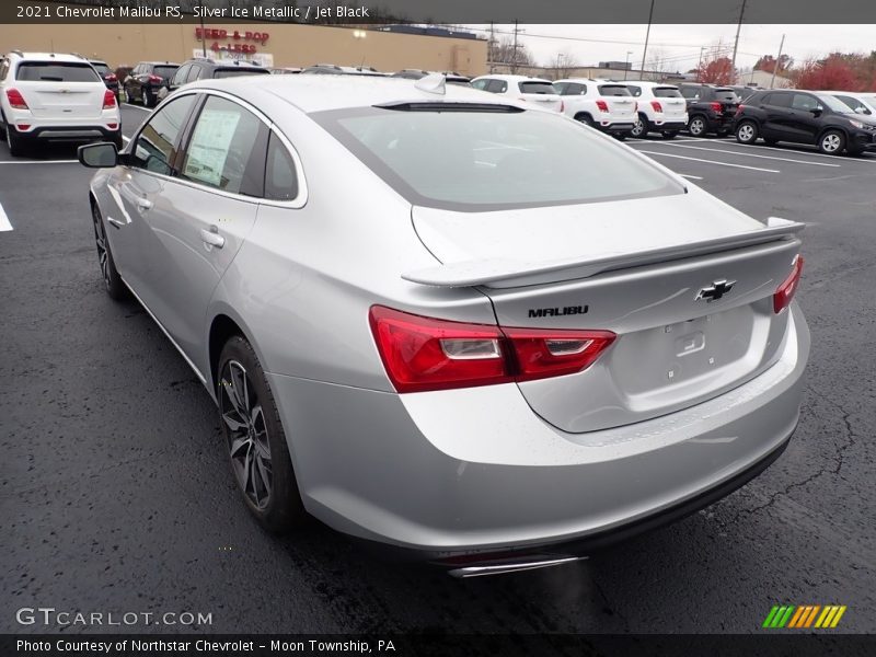 Silver Ice Metallic / Jet Black 2021 Chevrolet Malibu RS