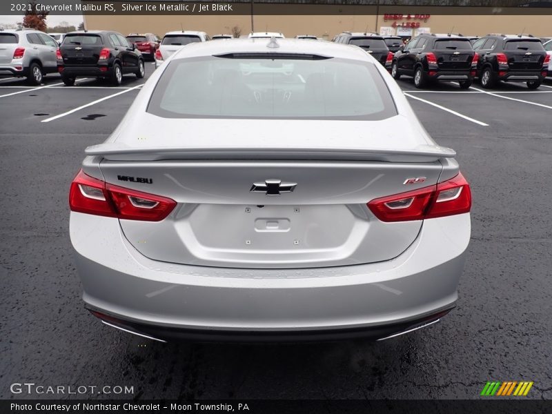 Silver Ice Metallic / Jet Black 2021 Chevrolet Malibu RS