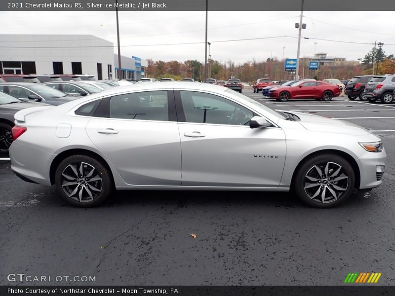 Silver Ice Metallic / Jet Black 2021 Chevrolet Malibu RS