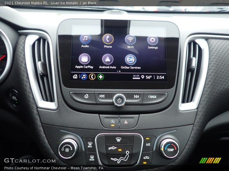 Silver Ice Metallic / Jet Black 2021 Chevrolet Malibu RS