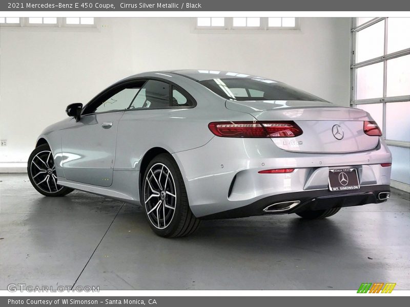 Cirrus Silver Metallic / Black 2021 Mercedes-Benz E 450 Coupe
