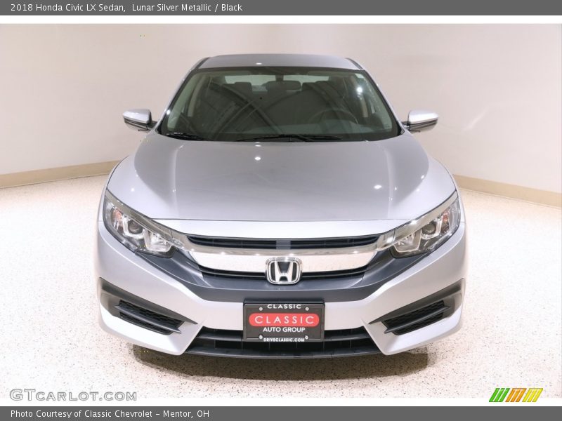 Lunar Silver Metallic / Black 2018 Honda Civic LX Sedan