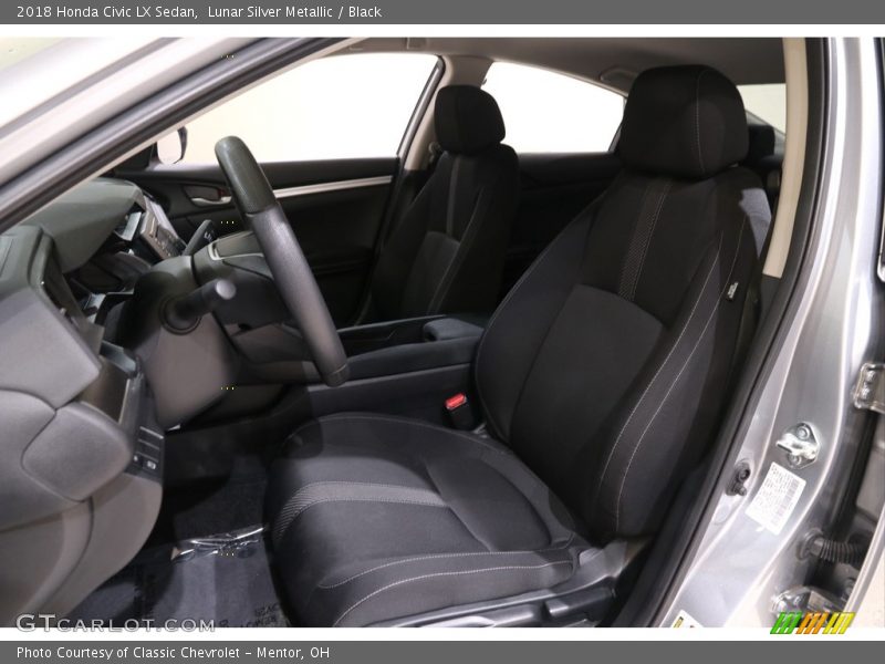 Lunar Silver Metallic / Black 2018 Honda Civic LX Sedan