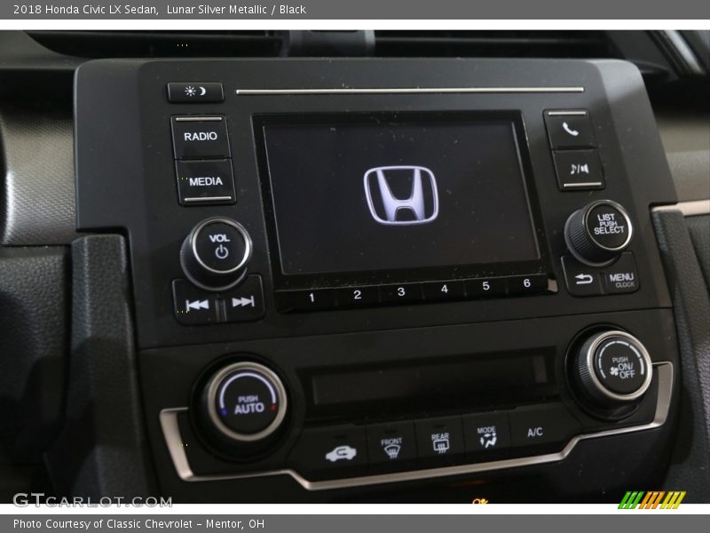 Lunar Silver Metallic / Black 2018 Honda Civic LX Sedan