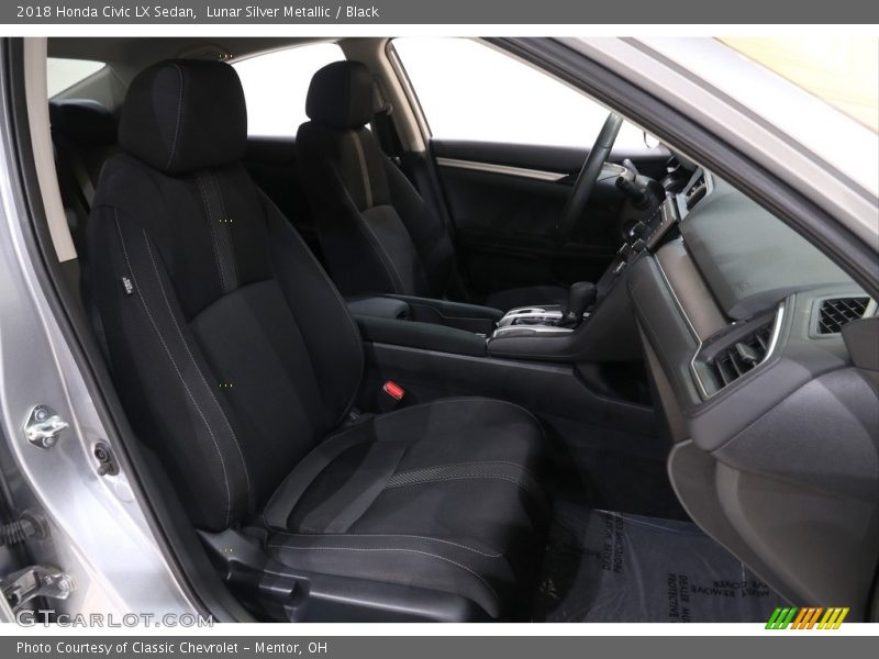 Lunar Silver Metallic / Black 2018 Honda Civic LX Sedan