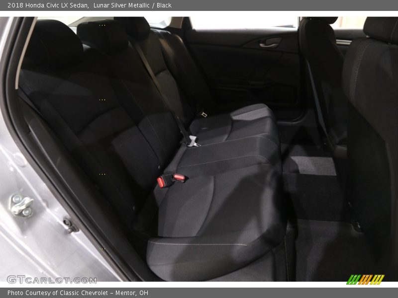 Lunar Silver Metallic / Black 2018 Honda Civic LX Sedan