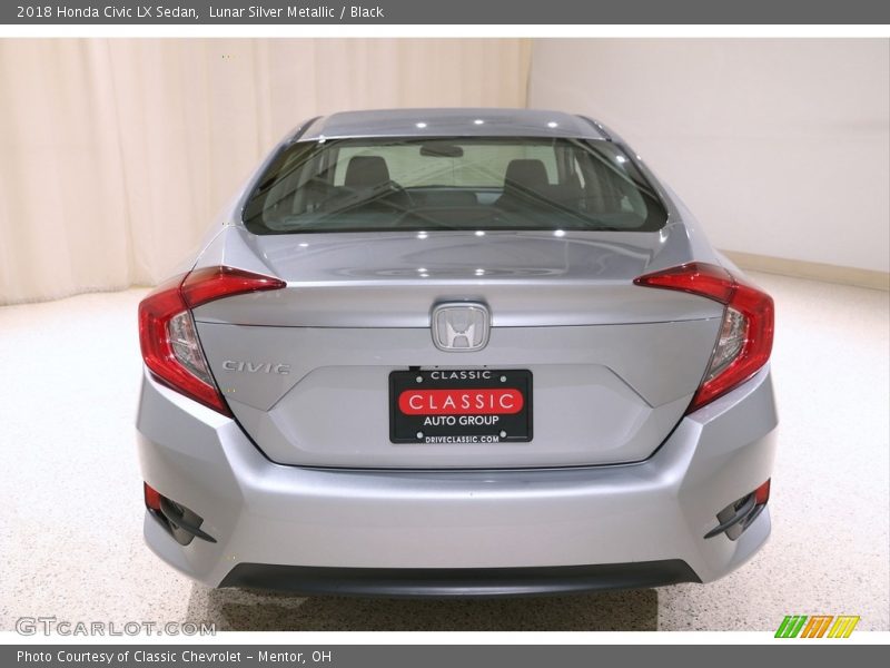 Lunar Silver Metallic / Black 2018 Honda Civic LX Sedan