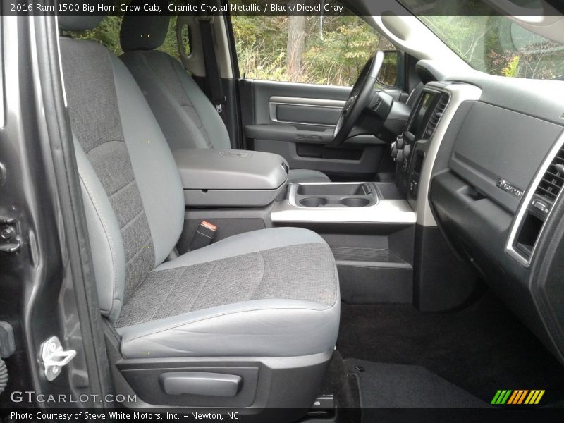 Front Seat of 2016 1500 Big Horn Crew Cab