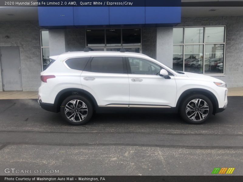 Quartz White / Espresso/Gray 2020 Hyundai Santa Fe Limited 2.0 AWD