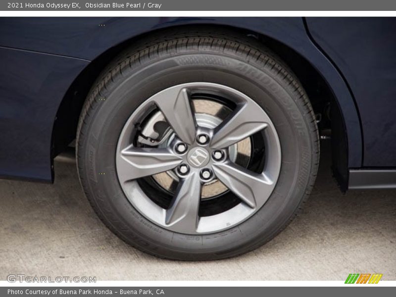 Obsidian Blue Pearl / Gray 2021 Honda Odyssey EX