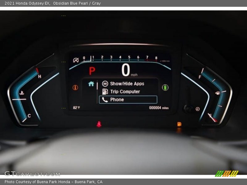 Obsidian Blue Pearl / Gray 2021 Honda Odyssey EX