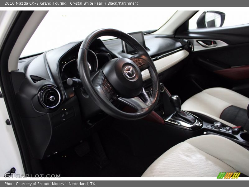 Crystal White Pearl / Black/Parchment 2016 Mazda CX-3 Grand Touring