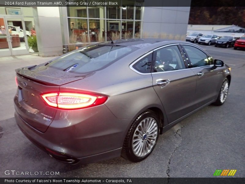 Sterling Gray / Charcoal Black 2014 Ford Fusion Titanium AWD