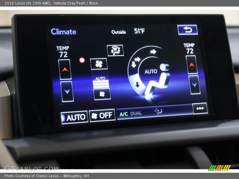 Nebula Gray Pearl / Black 2016 Lexus NX 200t AWD