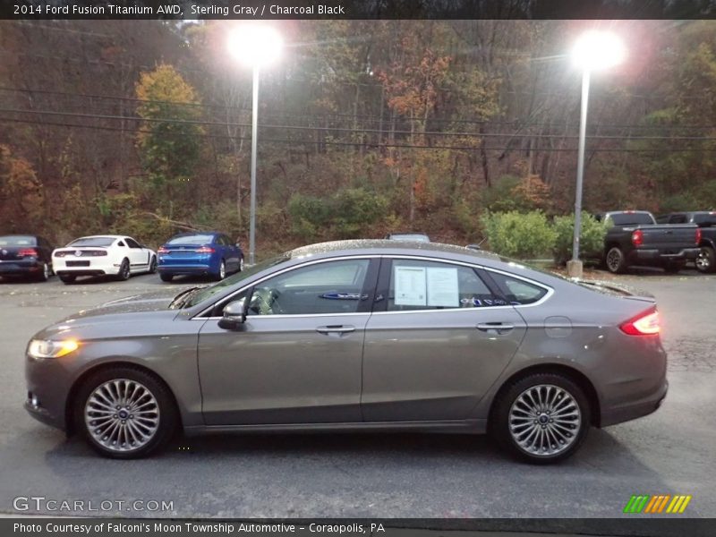 Sterling Gray / Charcoal Black 2014 Ford Fusion Titanium AWD