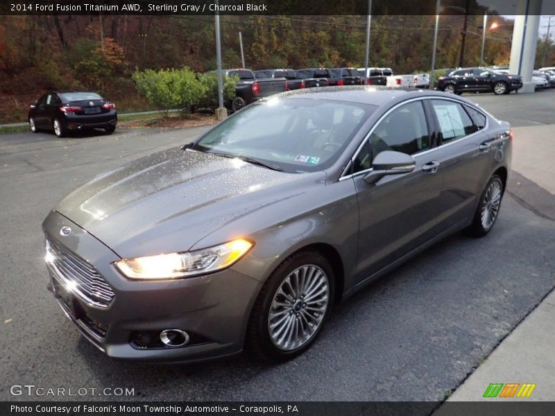 Sterling Gray / Charcoal Black 2014 Ford Fusion Titanium AWD