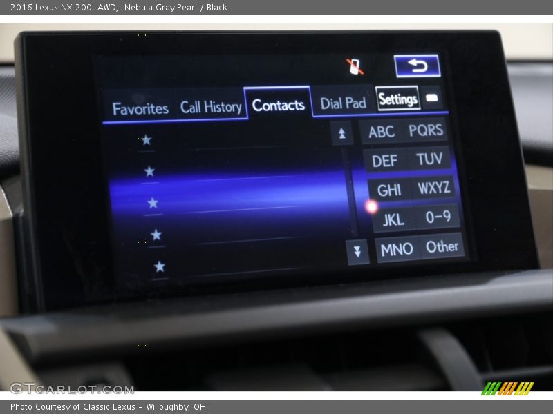 Nebula Gray Pearl / Black 2016 Lexus NX 200t AWD