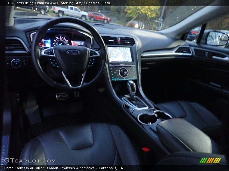 Sterling Gray / Charcoal Black 2014 Ford Fusion Titanium AWD