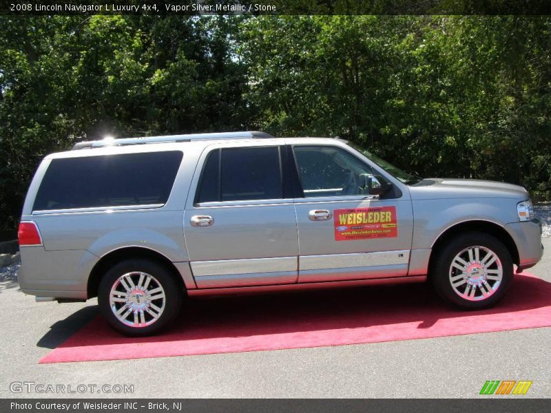 Vapor Silver Metallic / Stone 2008 Lincoln Navigator L Luxury 4x4