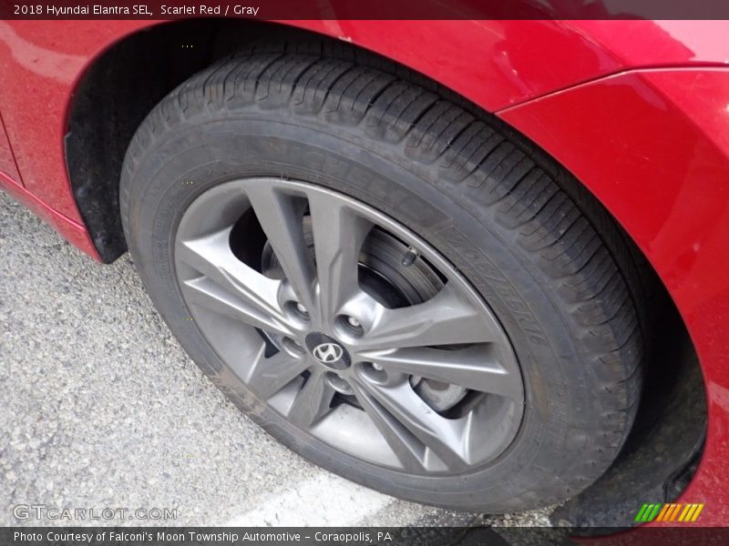 Scarlet Red / Gray 2018 Hyundai Elantra SEL