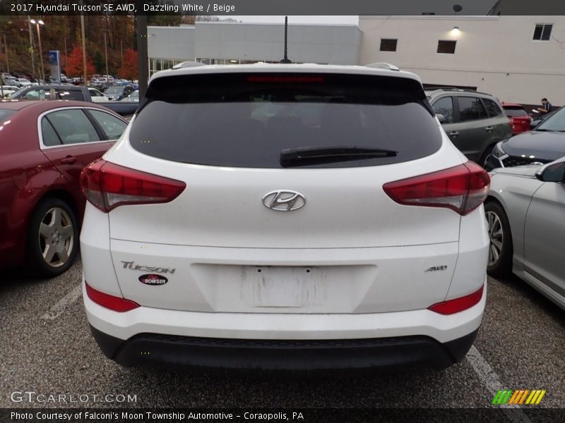 Dazzling White / Beige 2017 Hyundai Tucson SE AWD