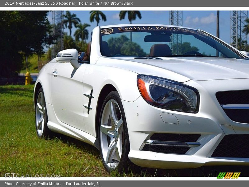 Polar White / Nut Brown/Black 2014 Mercedes-Benz SL 550 Roadster