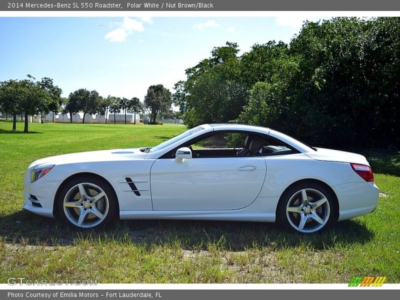 Polar White / Nut Brown/Black 2014 Mercedes-Benz SL 550 Roadster
