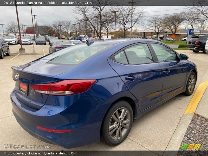 Lakeside Blue / Gray 2018 Hyundai Elantra Value Edition