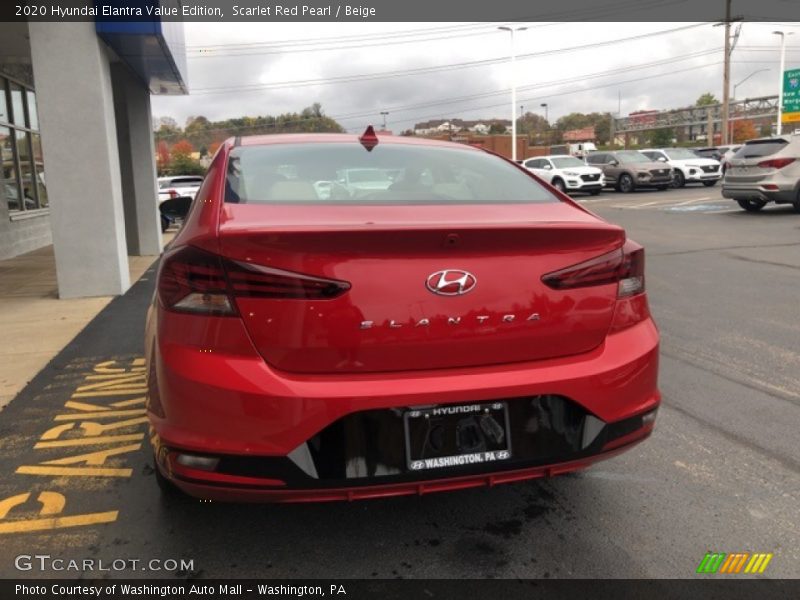 Scarlet Red Pearl / Beige 2020 Hyundai Elantra Value Edition
