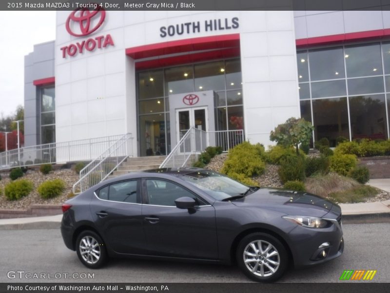 Meteor Gray Mica / Black 2015 Mazda MAZDA3 i Touring 4 Door