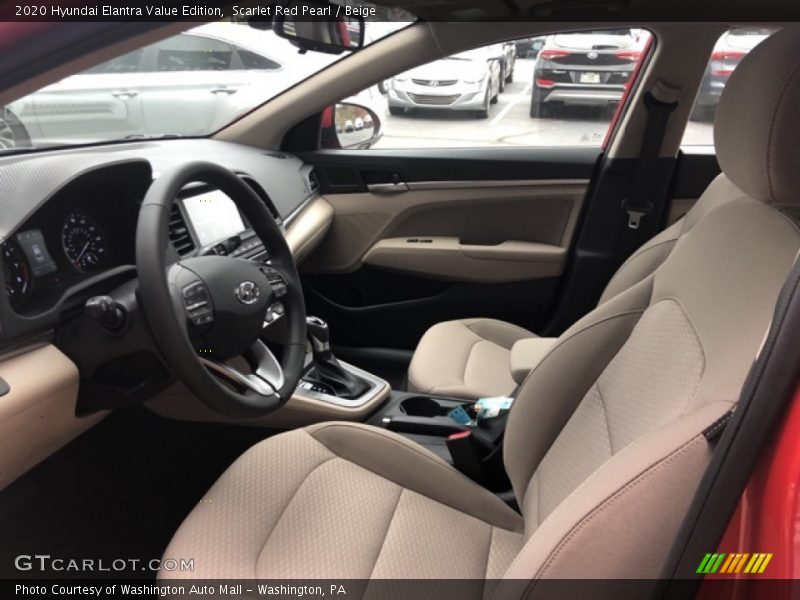 Scarlet Red Pearl / Beige 2020 Hyundai Elantra Value Edition