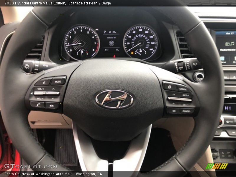 Scarlet Red Pearl / Beige 2020 Hyundai Elantra Value Edition