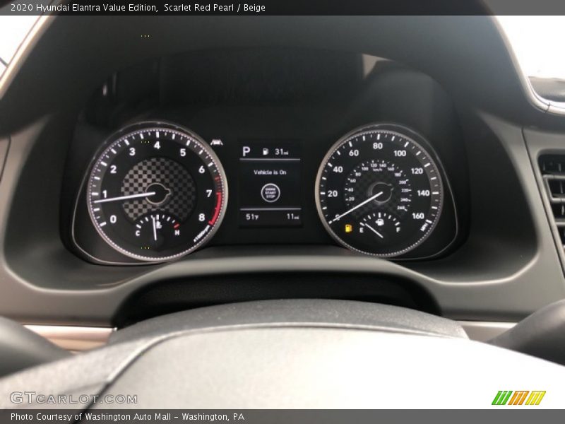 Scarlet Red Pearl / Beige 2020 Hyundai Elantra Value Edition