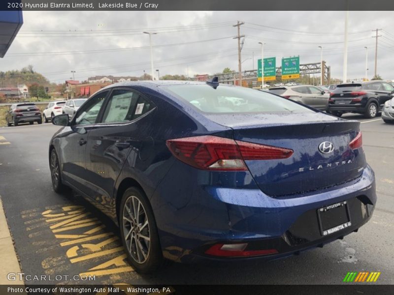 Lakeside Blue / Gray 2020 Hyundai Elantra Limited