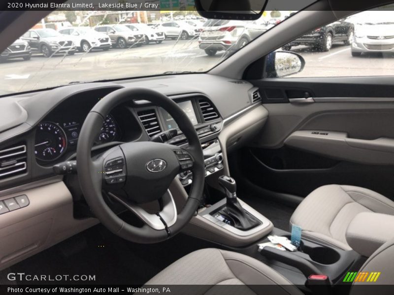 Lakeside Blue / Gray 2020 Hyundai Elantra Limited