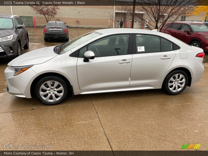 Classic Silver Metallic / Black 2021 Toyota Corolla LE