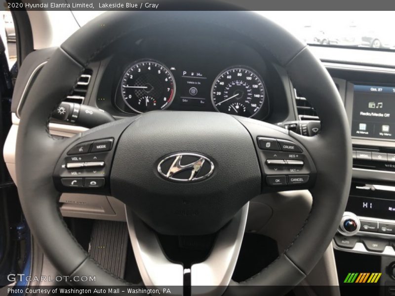 Lakeside Blue / Gray 2020 Hyundai Elantra Limited