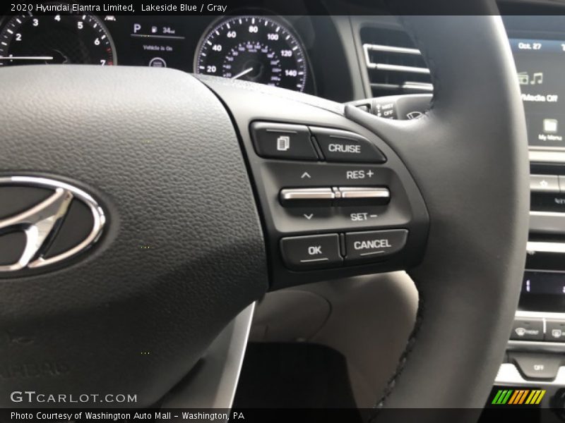 Lakeside Blue / Gray 2020 Hyundai Elantra Limited