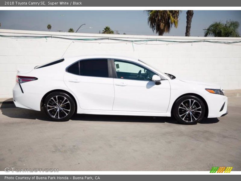 Super White / Black 2018 Toyota Camry SE