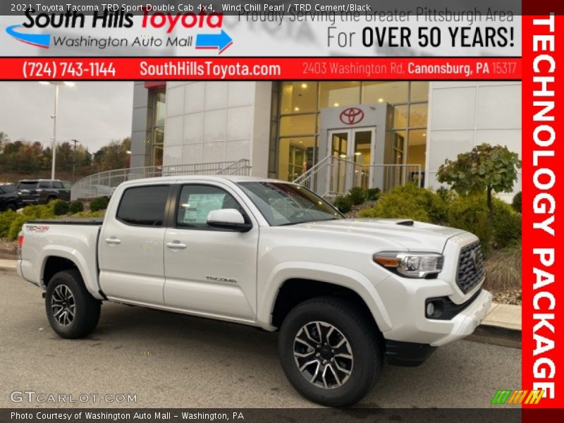 Wind Chill Pearl / TRD Cement/Black 2021 Toyota Tacoma TRD Sport Double Cab 4x4