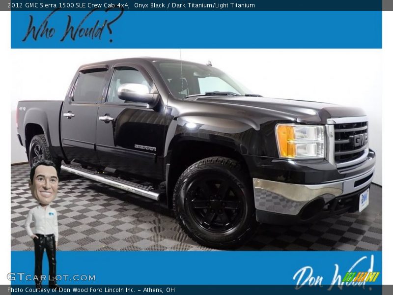 Onyx Black / Dark Titanium/Light Titanium 2012 GMC Sierra 1500 SLE Crew Cab 4x4