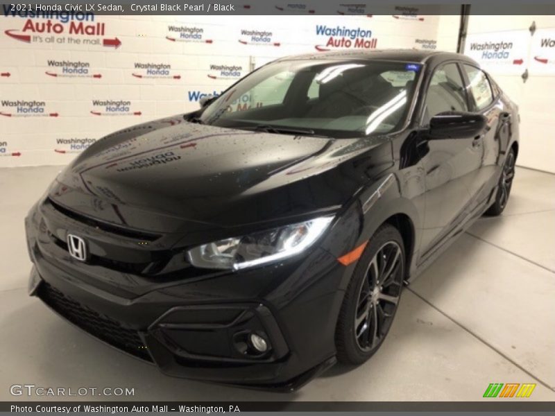 Crystal Black Pearl / Black 2021 Honda Civic LX Sedan